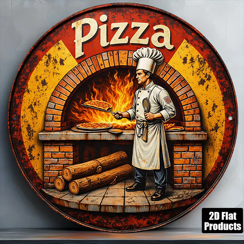 Placa de Metal Retrô 2D, Arte  - Vintage Collectible Plates avaliação e preço